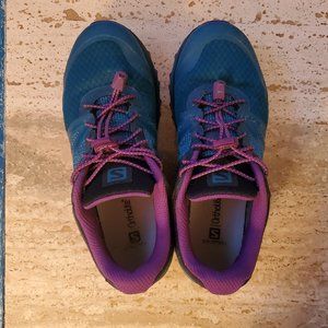 Women Salomon Trailster Gore Tex Deep Lagoon Trail Running Shoes Size 8 Teal